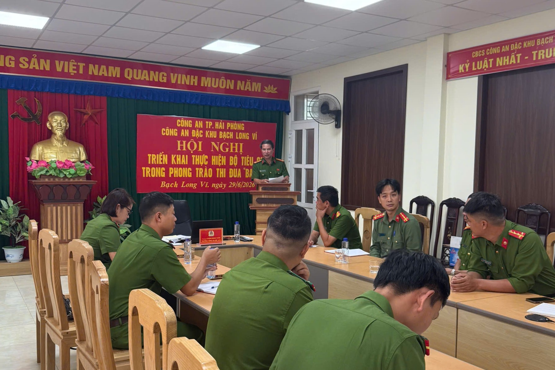 Công an đặc khu Bạch Long Vĩ triển khai, quán triệt Bộ tiêu chí thi đua “Ba Nhất”